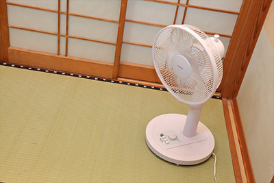 扇風機の使用（畳表面の温度、湿度を下げる）